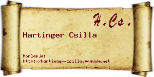 Hartinger Csilla névjegykártya