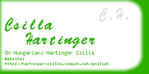 csilla hartinger business card